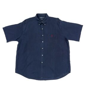 Ralph Lauren Shirt Men’s XL - 100% Linen Blake Casual Lightweight Blue